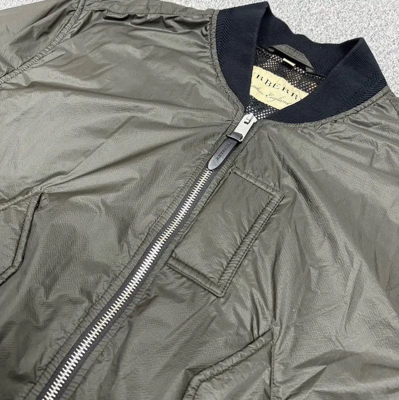 Burberry Burberry Men's Green Polyester Bomber Jacket Size US L / EU 52-54 / 3 - 3 Thumbnail
