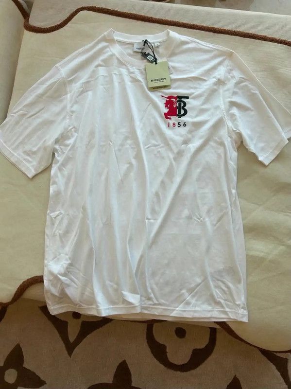 Burberry Burberry White Cotton Logo Men's T-Shirt Size US XL / EU 56 / 4 - 3 Thumbnail