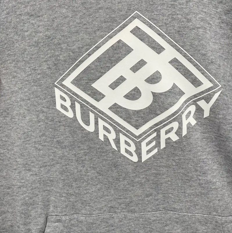 Burberry Burberry Gray Cotton Long Sleeve Hoodie for Men Size US M / EU 48-50 / 2 - 5 Thumbnail