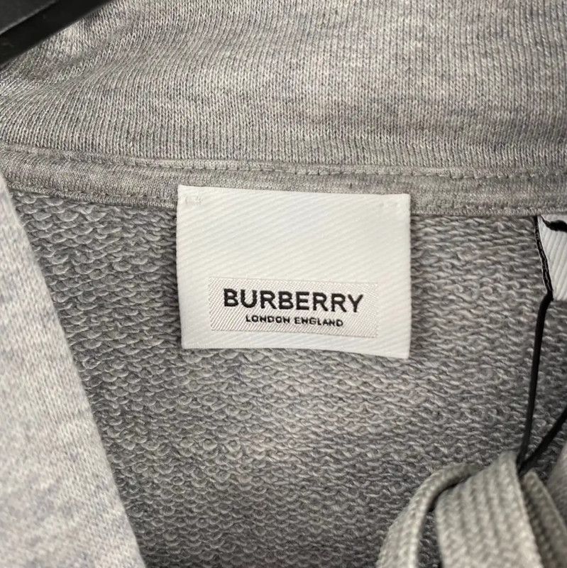 Burberry Burberry Gray Cotton Long Sleeve Hoodie for Men Size US M / EU 48-50 / 2 - 3 Thumbnail