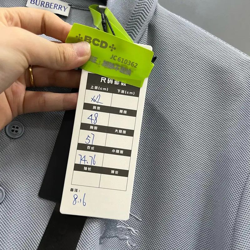 Burberry Burberry Light Blue Short-Sleeve Polo Size US XXL / EU 58 / 5 - 5 Thumbnail