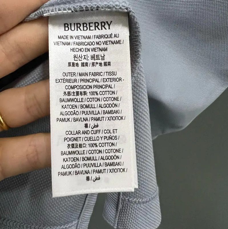 Burberry Burberry Light Blue Short-Sleeve Polo Size US XXL / EU 58 / 5 - 4 Thumbnail