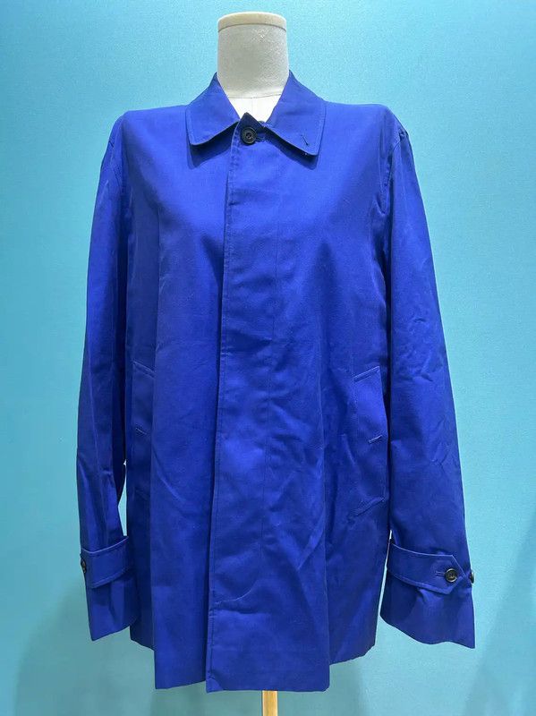 Burberry Burberry Blue Cotton Long Trench Coat for Men Size US L / EU 52-54 / 3 - 2 Thumbnail