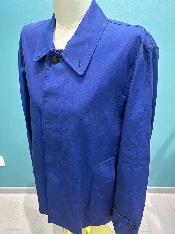 Burberry Burberry Blue Cotton Long Trench Coat for Men Size US L / EU 52-54 / 3 - 5 Thumbnail