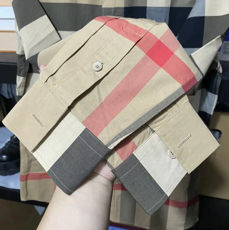 Burberry Burberry Beige Cotton Long Sleeve Shirt Size US S / EU 44-46 / 1 - 7 Thumbnail