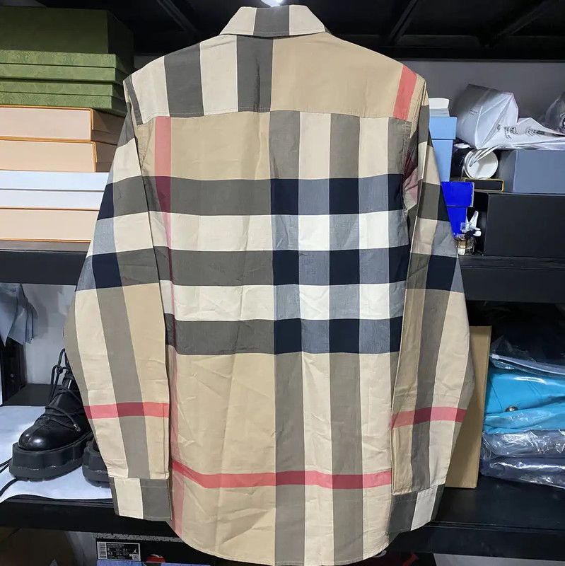 Burberry Burberry Beige Cotton Long Sleeve Shirt Size US S / EU 44-46 / 1 - 2 Thumbnail