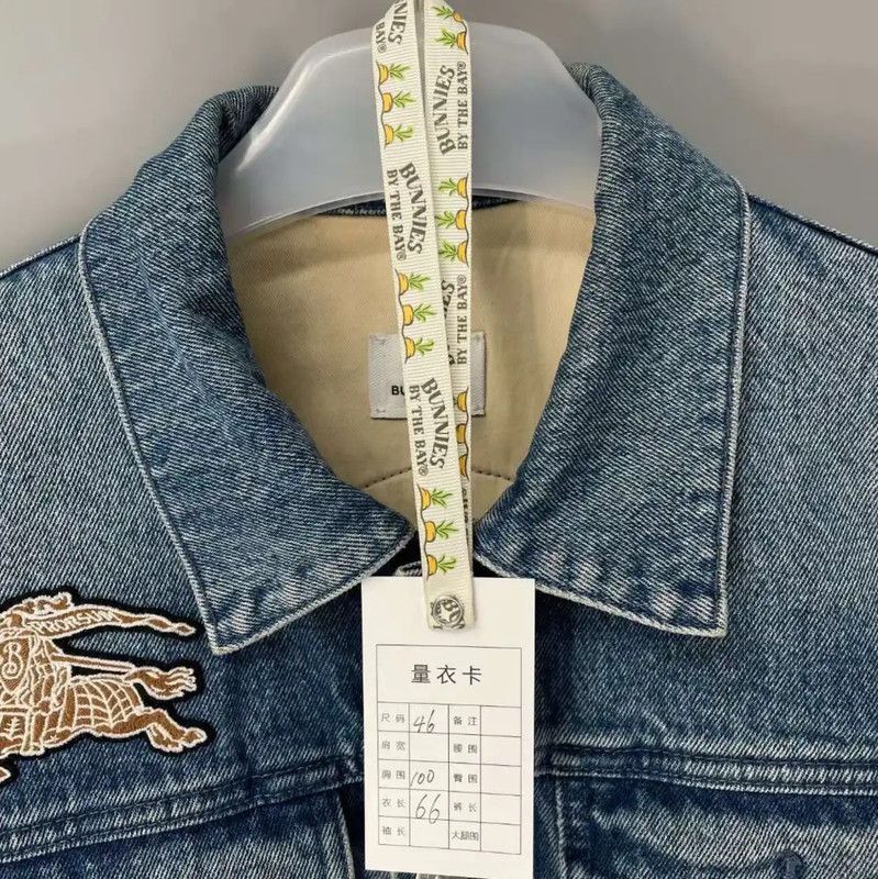 Burberry Burberry Blue Cotton Denim Jacket for Men Size US S / EU 44-46 / 1 - 6 Thumbnail