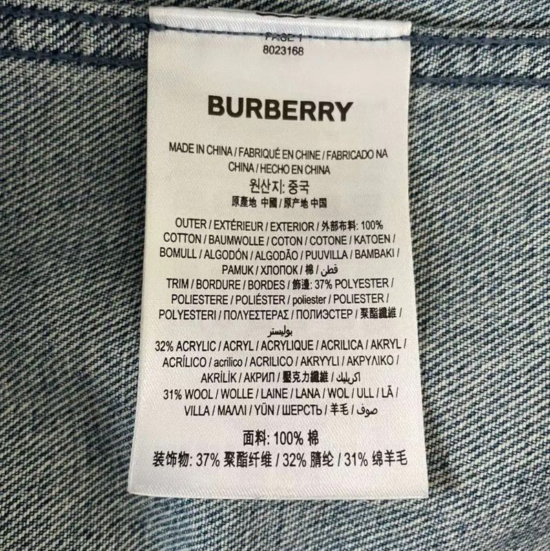 Burberry Burberry Blue Cotton Denim Jacket for Men Size US S / EU 44-46 / 1 - 4 Thumbnail