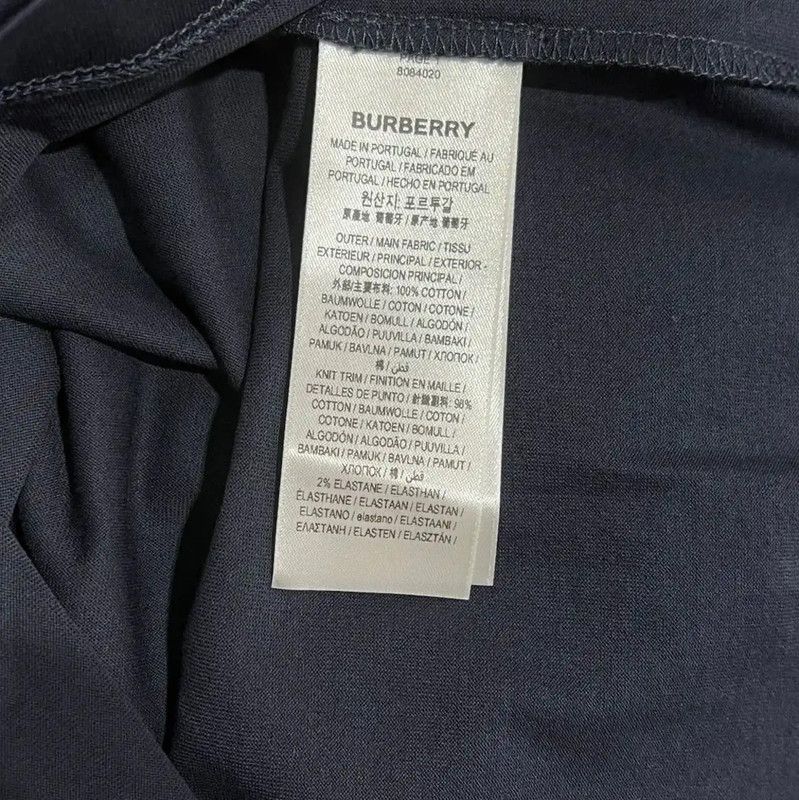 Burberry Burberry Navy Cotton Logo Short Sleeve T-shirt Size US M / EU 48-50 / 2 - 7 Thumbnail