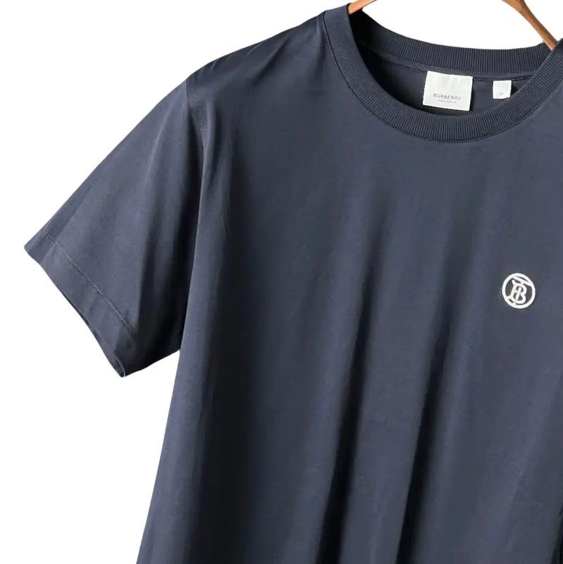 Burberry Burberry Navy Cotton Logo Short Sleeve T-shirt Size US M / EU 48-50 / 2 - 5 Thumbnail