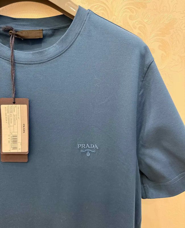 Prada Prada Summer Blue Logo T-shirt for Men Size US M / EU 48-50 / 2 - 3 Thumbnail