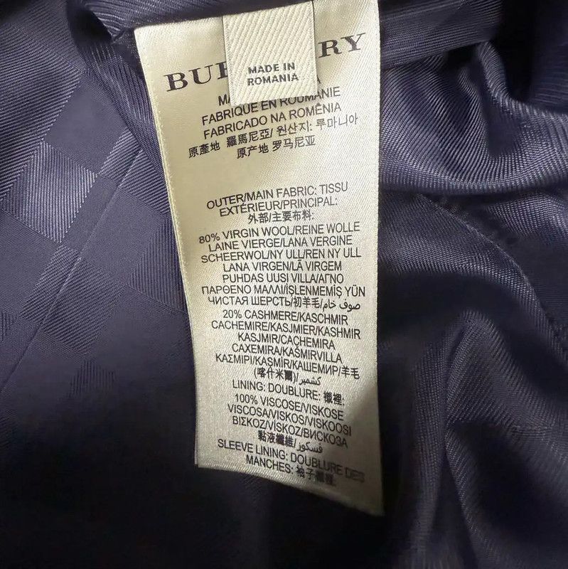 Burberry Burberry Men's Blue Cashmere Coat Size US M / EU 48-50 / 2 - 4 Thumbnail