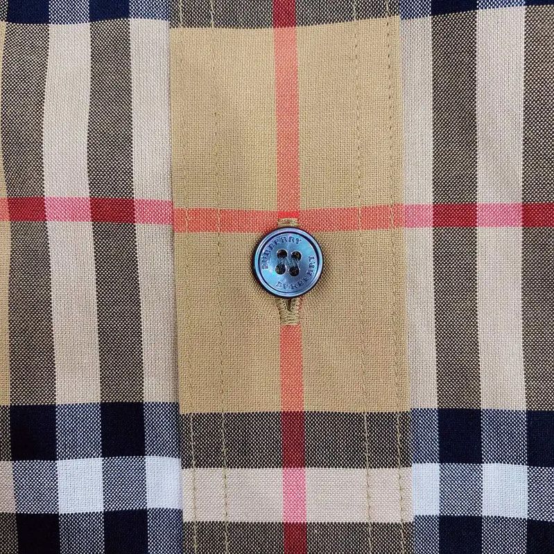 Burberry Burberry Camel Check Long Sleeve Shirt Size US XL / EU 56 / 4 - 6 Thumbnail