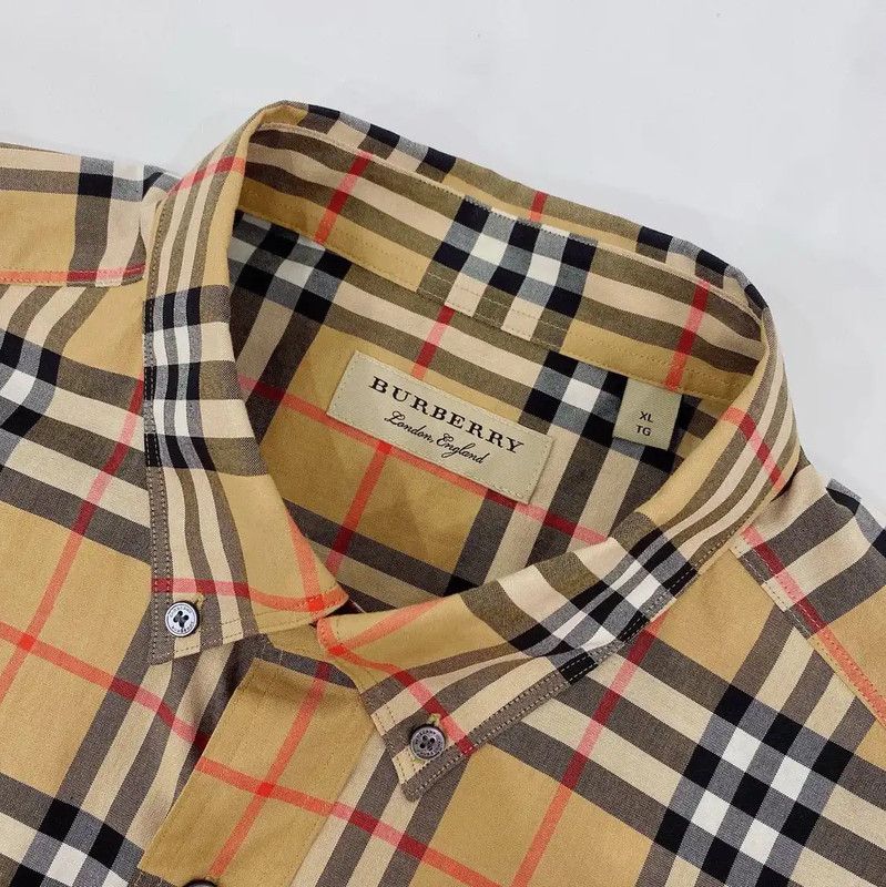 Burberry Burberry Camel Check Long Sleeve Shirt Size US XL / EU 56 / 4 - 3 Thumbnail