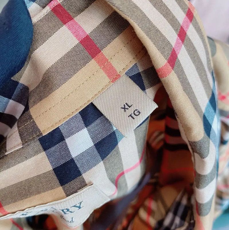 Burberry Burberry Camel Check Long Sleeve Shirt Size US XL / EU 56 / 4 - 8 Thumbnail