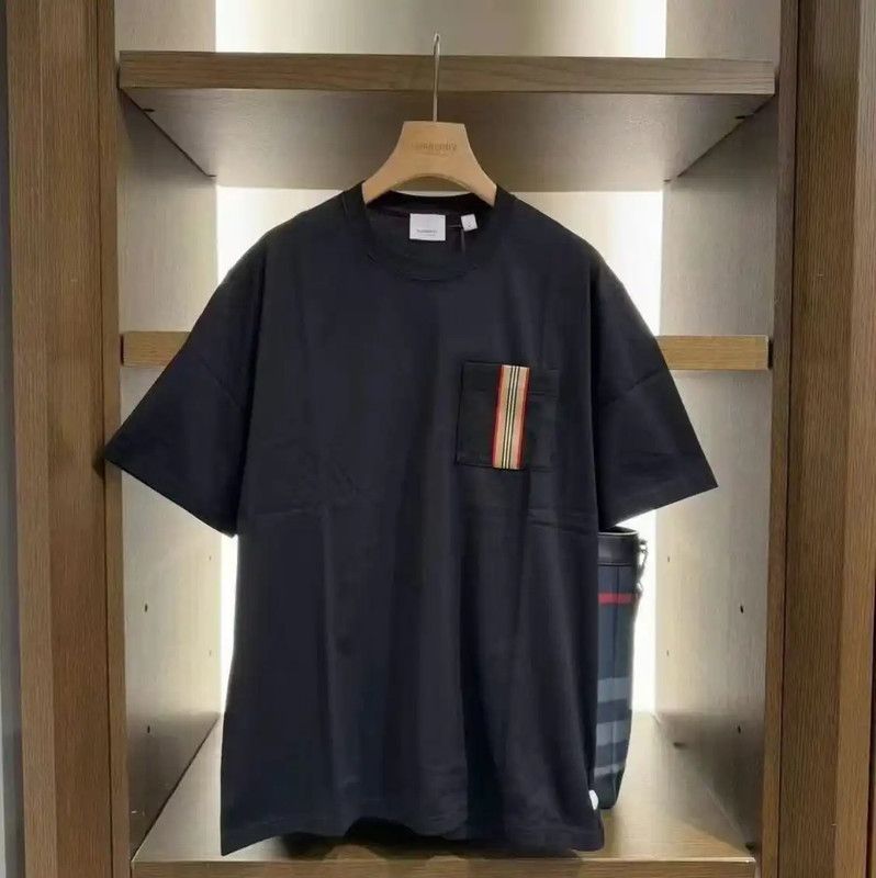 Burberry Burberry Black Logo Cotton Short Sleeve T-Shirt Size US L / EU 52-54 / 3 - 2 Thumbnail