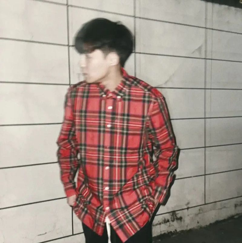 Burberry Red Plaid Cotton Button-Up Shirt