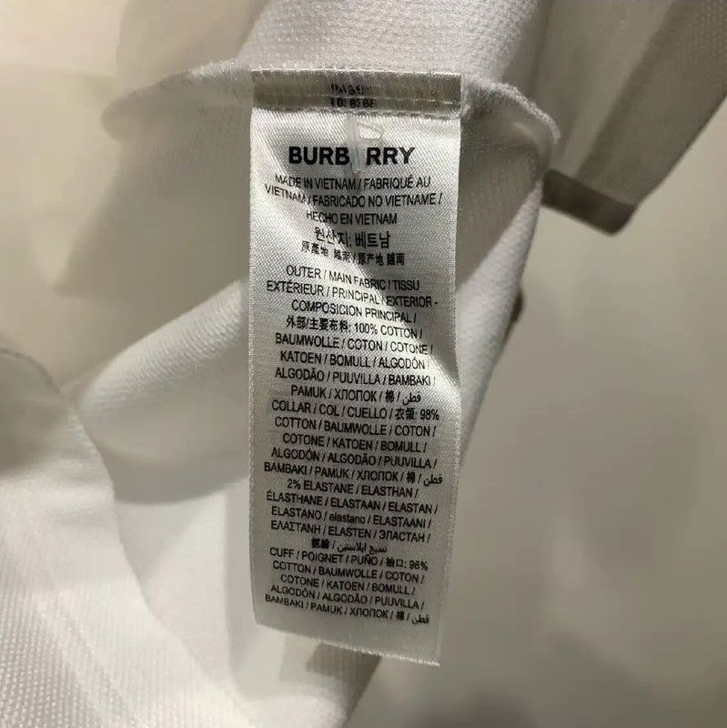 Burberry Burberry White Cotton Men's Polo Shirt Size US L / EU 52-54 / 3 - 8 Thumbnail