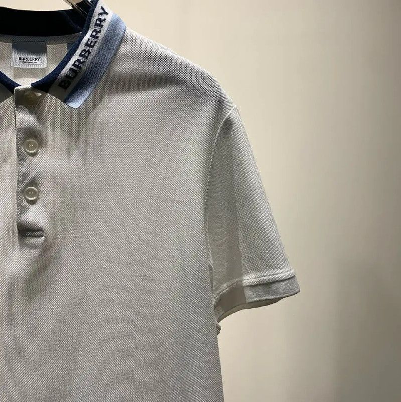 Burberry Burberry White Cotton Men's Polo Shirt Size US L / EU 52-54 / 3 - 6 Thumbnail