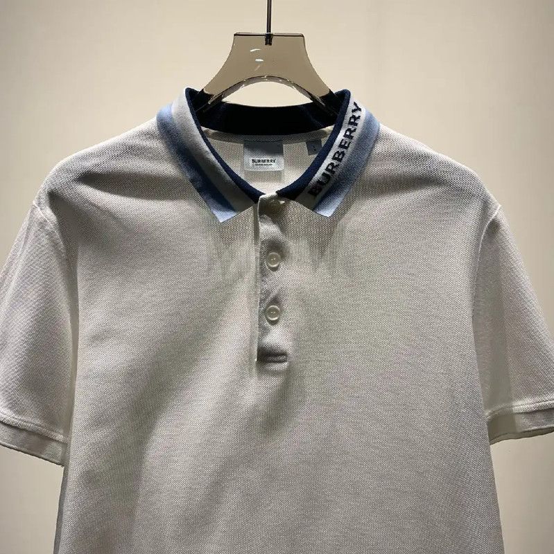 Burberry Burberry White Cotton Men's Polo Shirt Size US L / EU 52-54 / 3 - 4 Thumbnail
