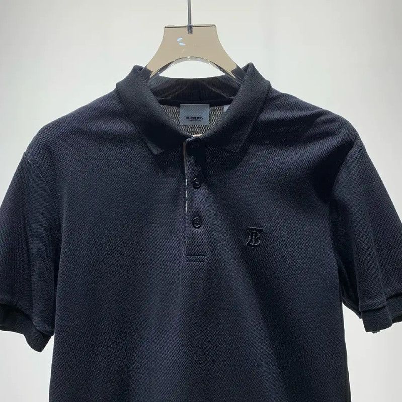Burberry Burberry Men's Black Cotton Polo Shirt Size US L / EU 52-54 / 3 - 3 Thumbnail