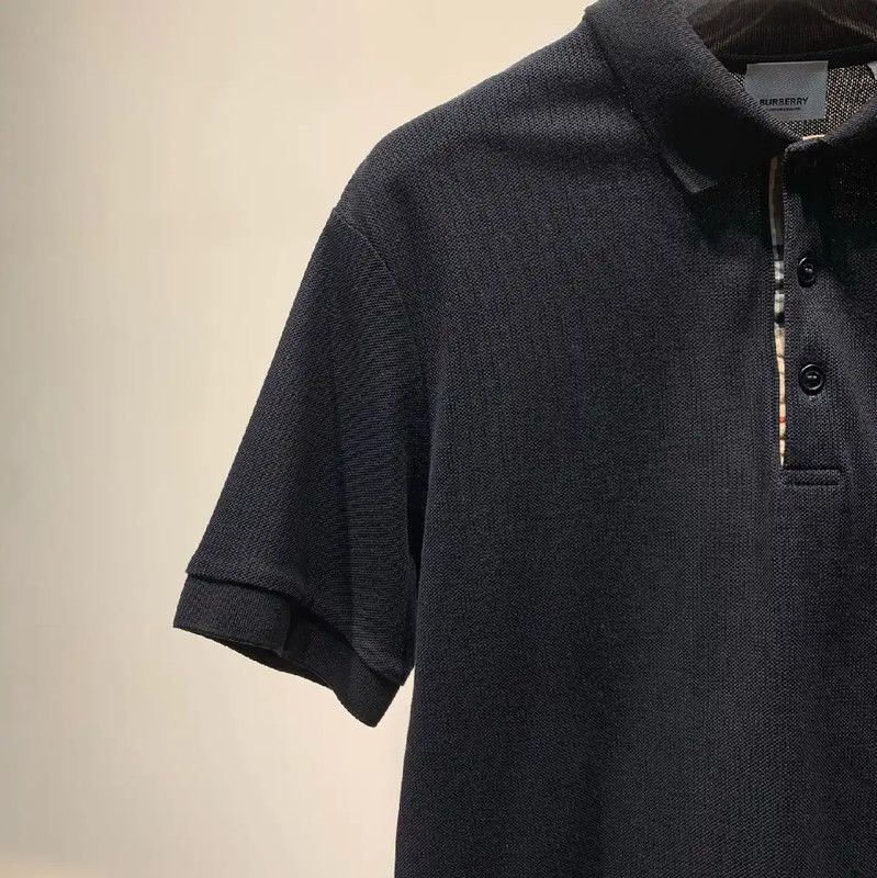 Burberry Burberry Men's Black Cotton Polo Shirt Size US L / EU 52-54 / 3 - 5 Thumbnail