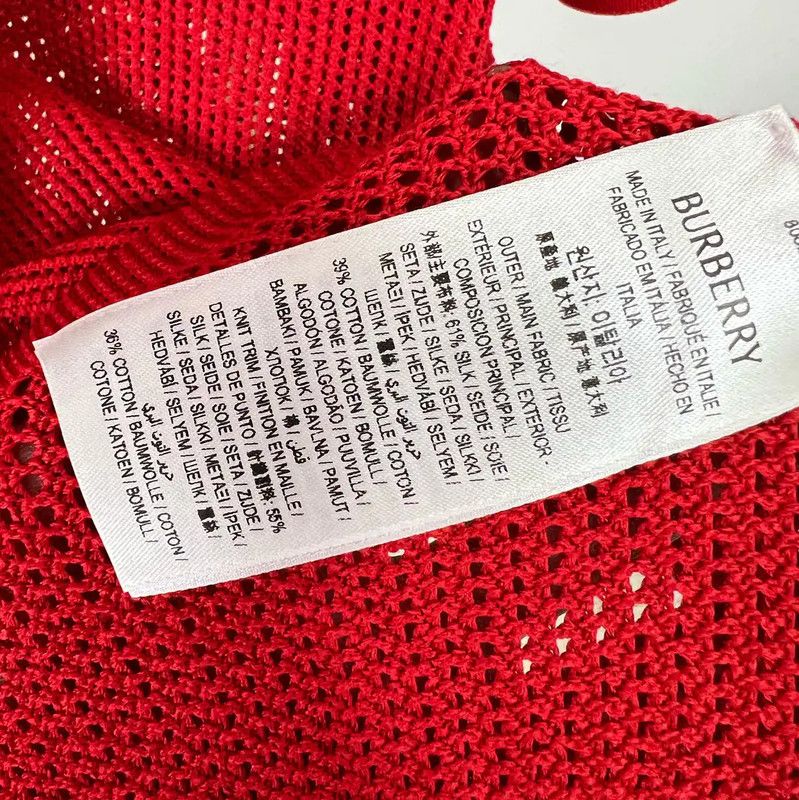 Burberry Burberry Red Cotton Blend Short Sleeve Polo Size US M / EU 48-50 / 2 - 6 Thumbnail