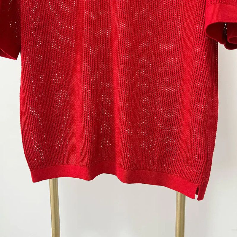 Burberry Burberry Red Cotton Blend Short Sleeve Polo Size US M / EU 48-50 / 2 - 5 Thumbnail