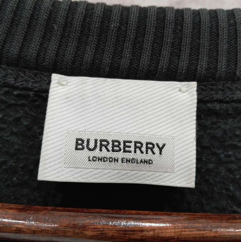 Burberry Burberry Black Cotton Long Sleeve Sweatshirt Size US M / EU 48-50 / 2 - 4 Thumbnail