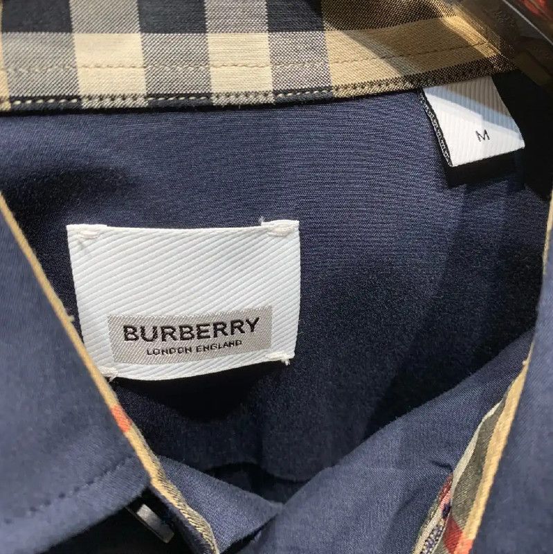 Burberry Burberry Navy Cotton Long Sleeve Shirt Size US M / EU 48-50 / 2 - 3 Thumbnail