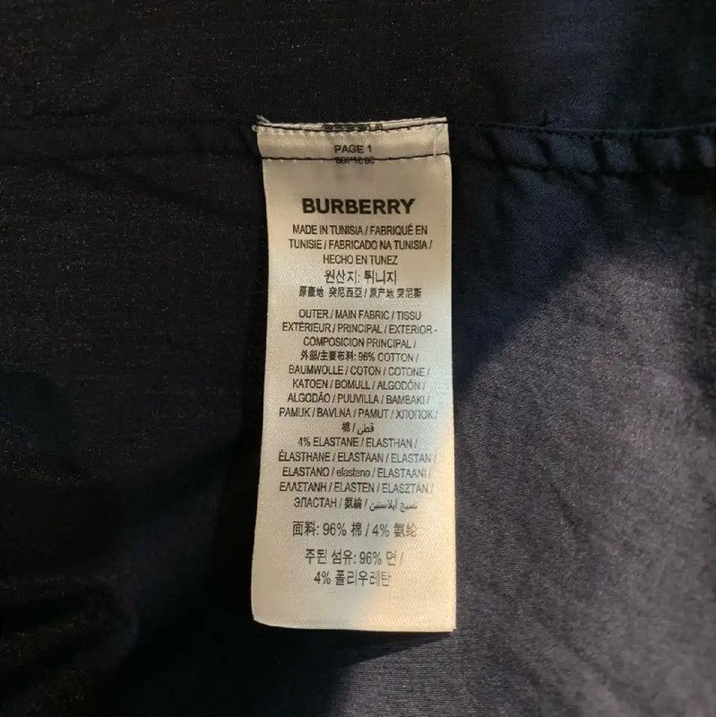 Burberry Burberry Navy Cotton Long Sleeve Shirt Size US M / EU 48-50 / 2 - 5 Thumbnail