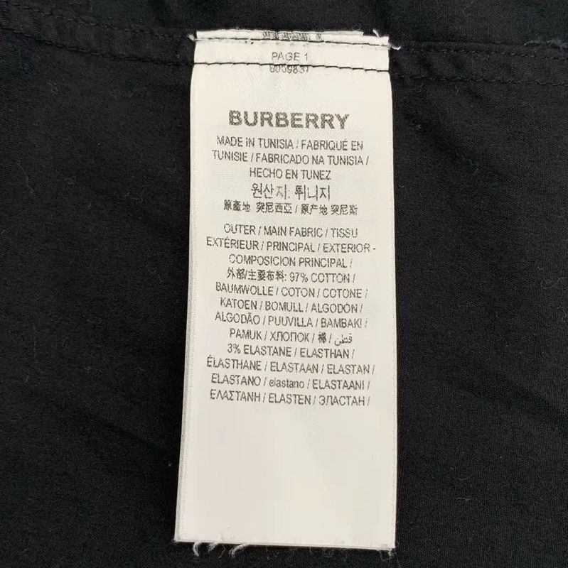 Burberry Burberry Black Cotton Long Sleeve Shirt Size US S / EU 44-46 / 1 - 8 Thumbnail