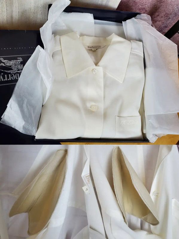 Burberry Burberry Short Sleeve White Embroidered Shirt Size US M / EU 48-50 / 2 - 3 Thumbnail