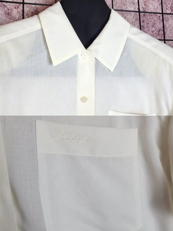 Burberry Burberry Short Sleeve White Embroidered Shirt Size US M / EU 48-50 / 2 - 7 Thumbnail