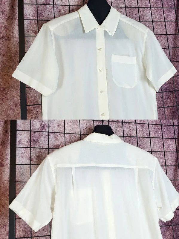 Burberry Burberry Short Sleeve White Embroidered Shirt Size US M / EU 48-50 / 2 - 6 Thumbnail
