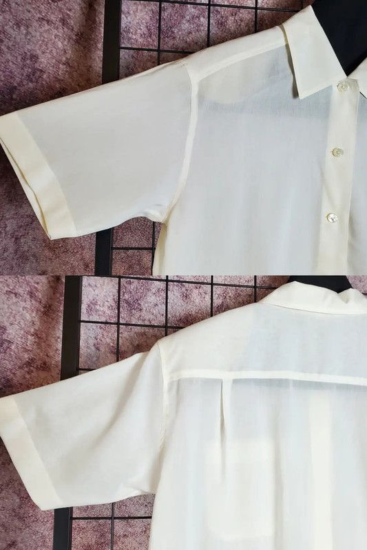 Burberry Burberry Short Sleeve White Embroidered Shirt Size US M / EU 48-50 / 2 - 8 Thumbnail