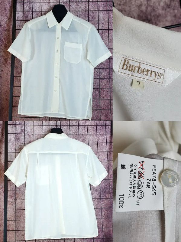Burberry Burberry Short Sleeve White Embroidered Shirt Size US M / EU 48-50 / 2 - 4 Thumbnail