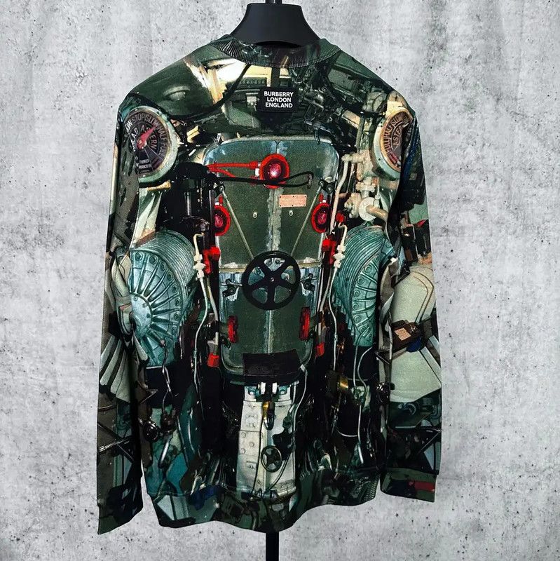 Burberry Burberry Men's Long Sleeve Green Sweatshirt Size US M / EU 48-50 / 2 - 2 Thumbnail