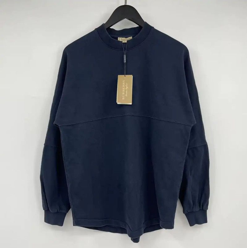 Burberry Burberry Men's Navy Long Sleeve Cotton Sweatshirt Size US XS / EU 42 / 0 - 2 Thumbnail