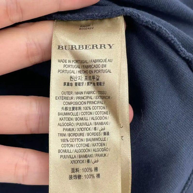 Burberry Burberry Men's Navy Long Sleeve Cotton Sweatshirt Size US XS / EU 42 / 0 - 4 Thumbnail