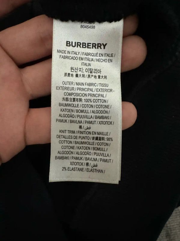 Burberry Burberry Black Cotton Logo Embroidered Sweatshirt Size US S / EU 44-46 / 1 - 4 Thumbnail