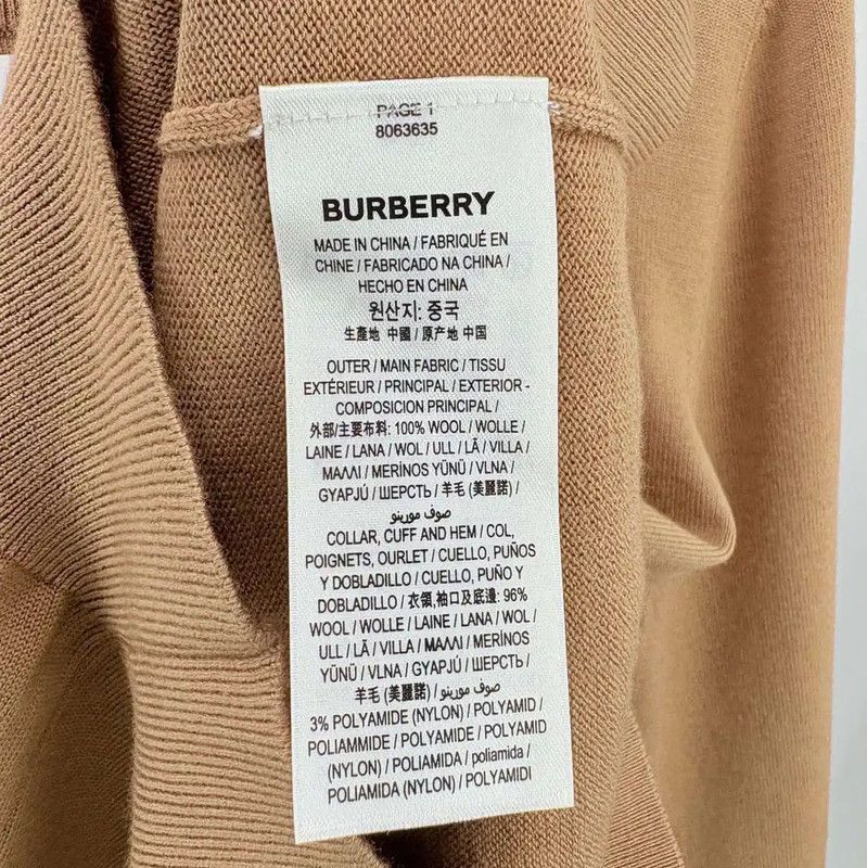 Burberry Burberry Khaki Wool Men's Sweater Size US S / EU 44-46 / 1 - 5 Thumbnail