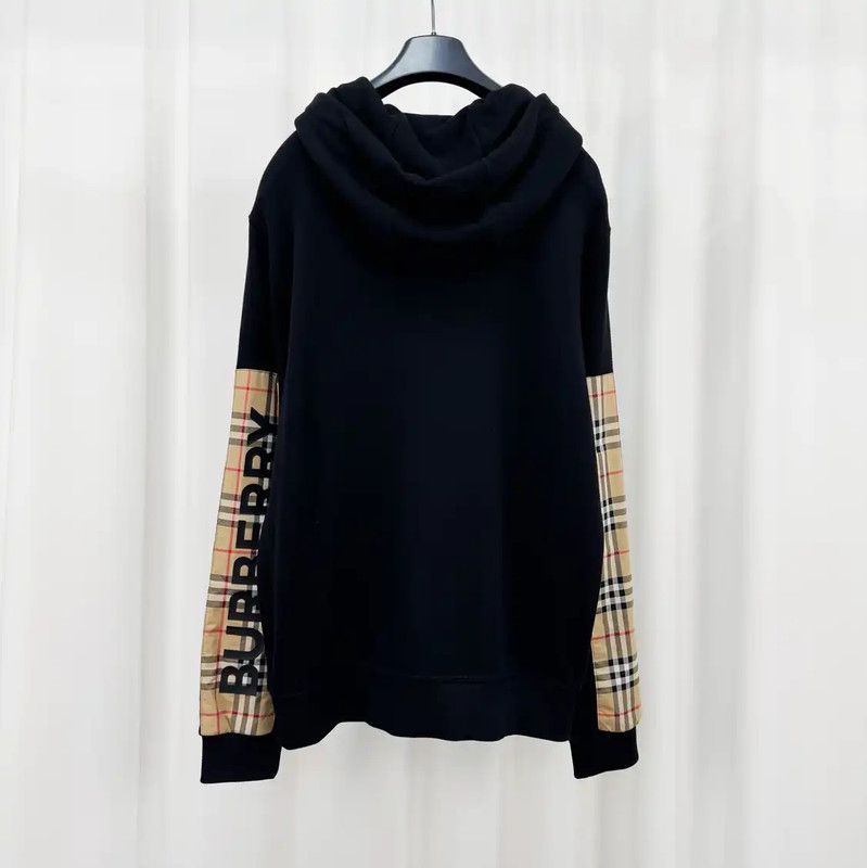 Burberry Burberry Black Logo Check Hooded Sweatshirt Size US S / EU 44-46 / 1 - 2 Thumbnail