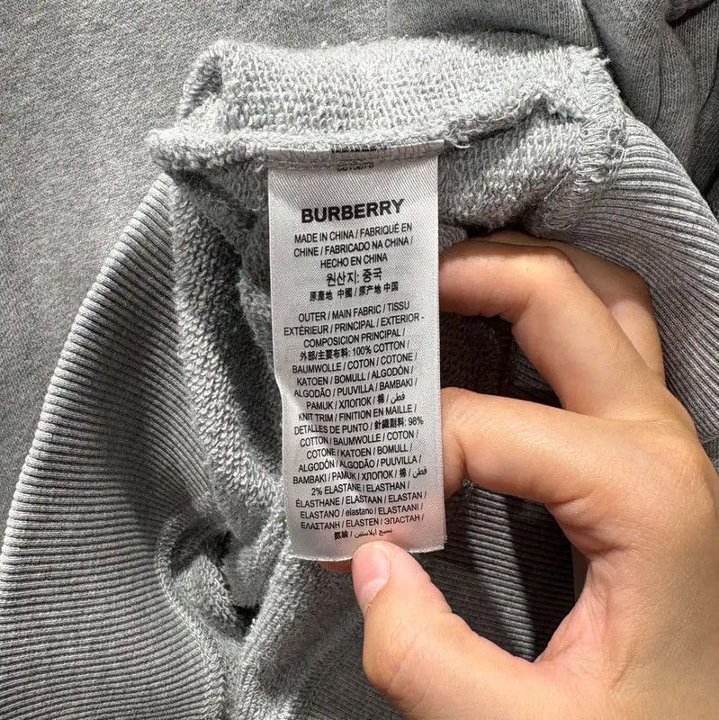 Burberry Burberry Gray Cotton Men’s Sweatshirt Size US S / EU 44-46 / 1 - 4 Thumbnail