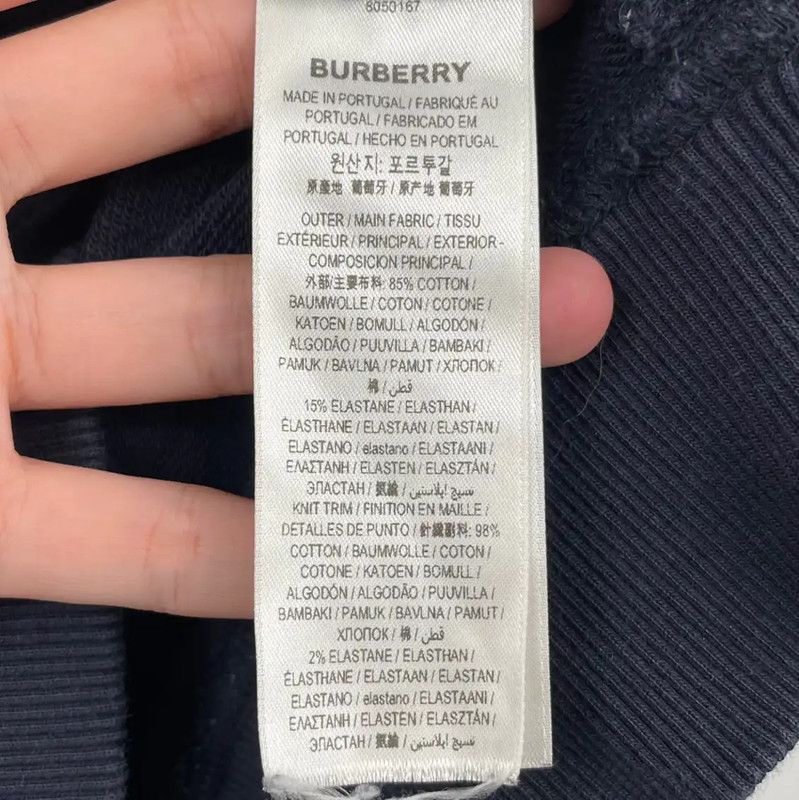 Burberry Burberry Navy Cotton Men's Long Sleeve Hoodie Size US L / EU 52-54 / 3 - 4 Thumbnail