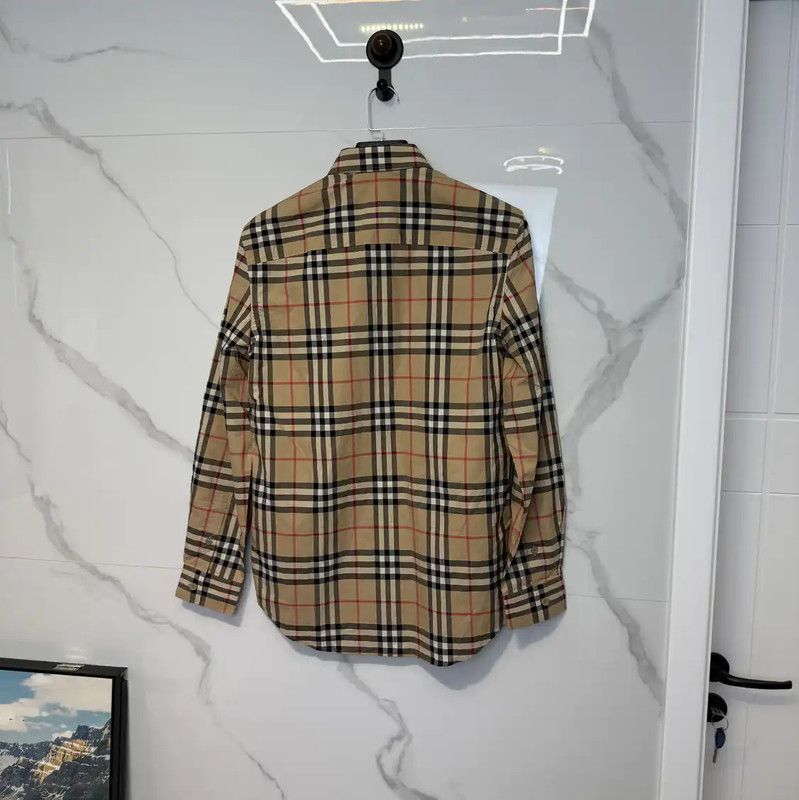 Burberry Burberry Khaki Long Sleeve Cotton Shirt Size US S / EU 44-46 / 1 - 2 Thumbnail