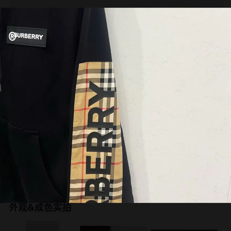 Burberry Burberry Black Cotton Zip-Up Hoodie Size US M / EU 48-50 / 2 - 2 Thumbnail