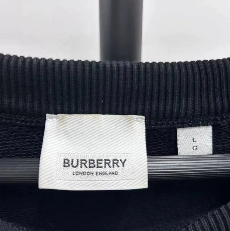Burberry Burberry Black Cotton Long Sleeve Sweatshirt Size US L / EU 52-54 / 3 - 3 Thumbnail