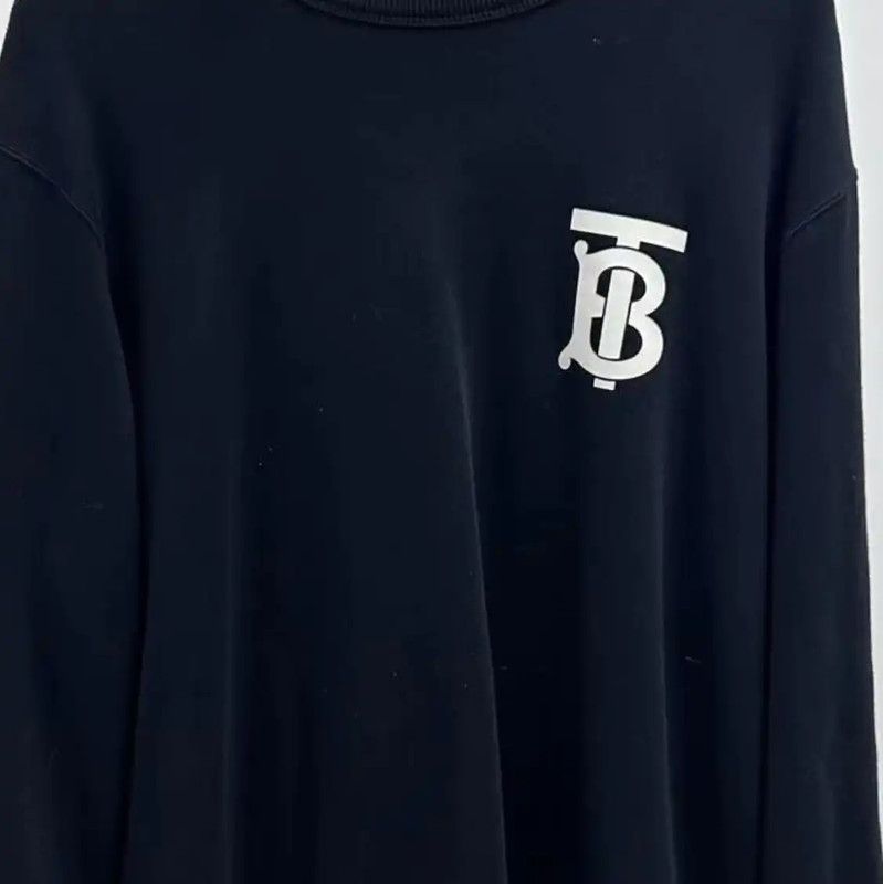 Burberry Burberry Black Cotton Long Sleeve Sweatshirt Size US L / EU 52-54 / 3 - 5 Thumbnail
