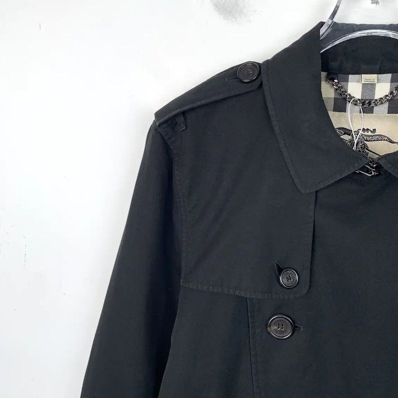 Burberry Burberry Black Cotton Men's Trench Coat Size US M / EU 48-50 / 2 - 3 Thumbnail